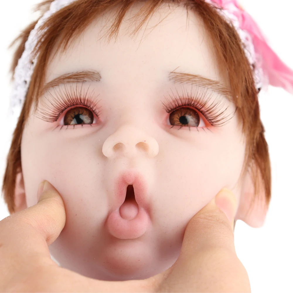 Realistic Lifelike 47 cm Real Touch Artificial girl Baby Toddler Doll Toys Soft full Silicone Reborn baby Dolls
