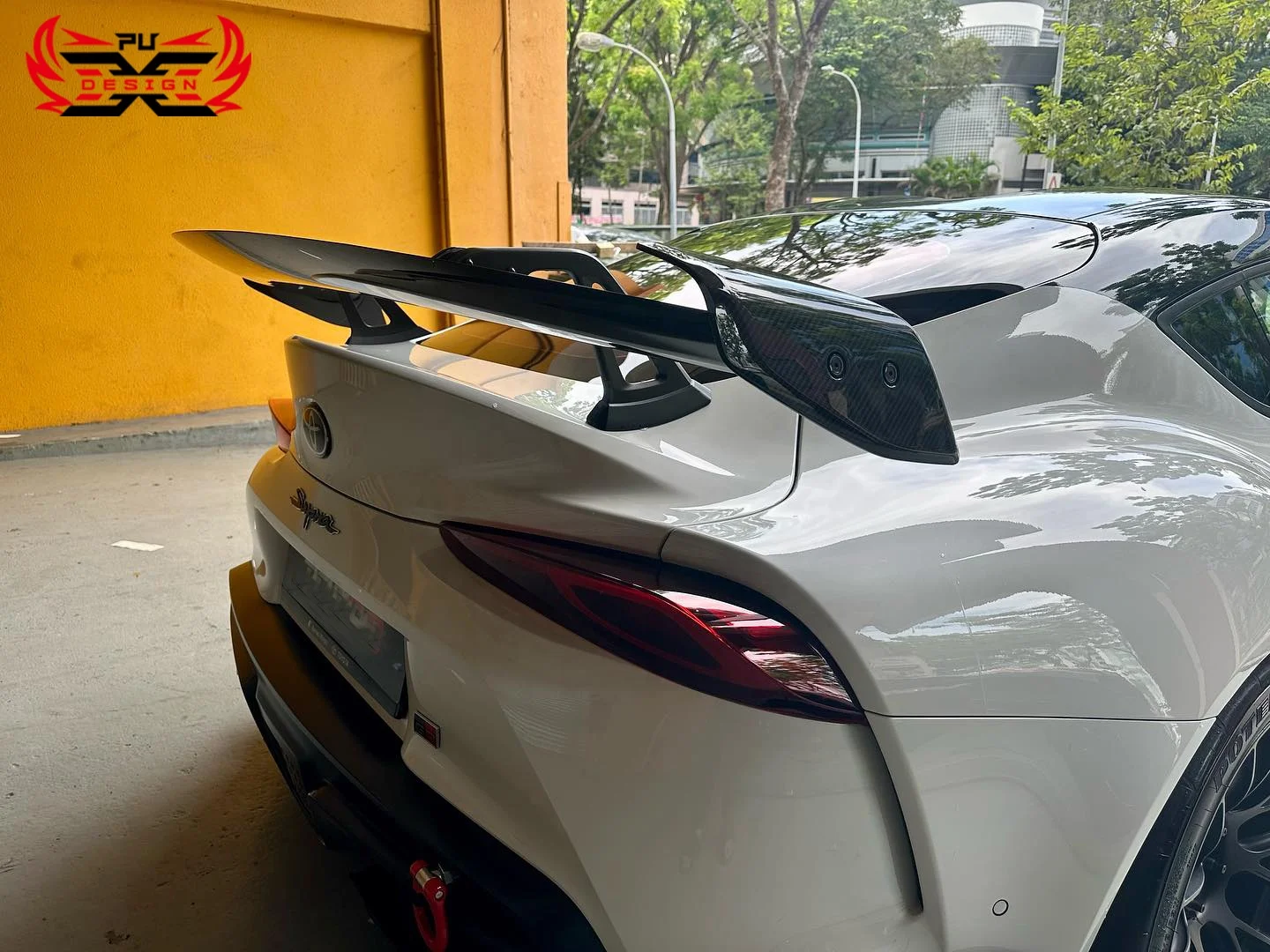 Perfectly fitted Dry Carbon Fiber A-D Swan Neck Wing for Toyota Supra MK5 MKV A90 A91 Trunk Spoiler  Body Kit
