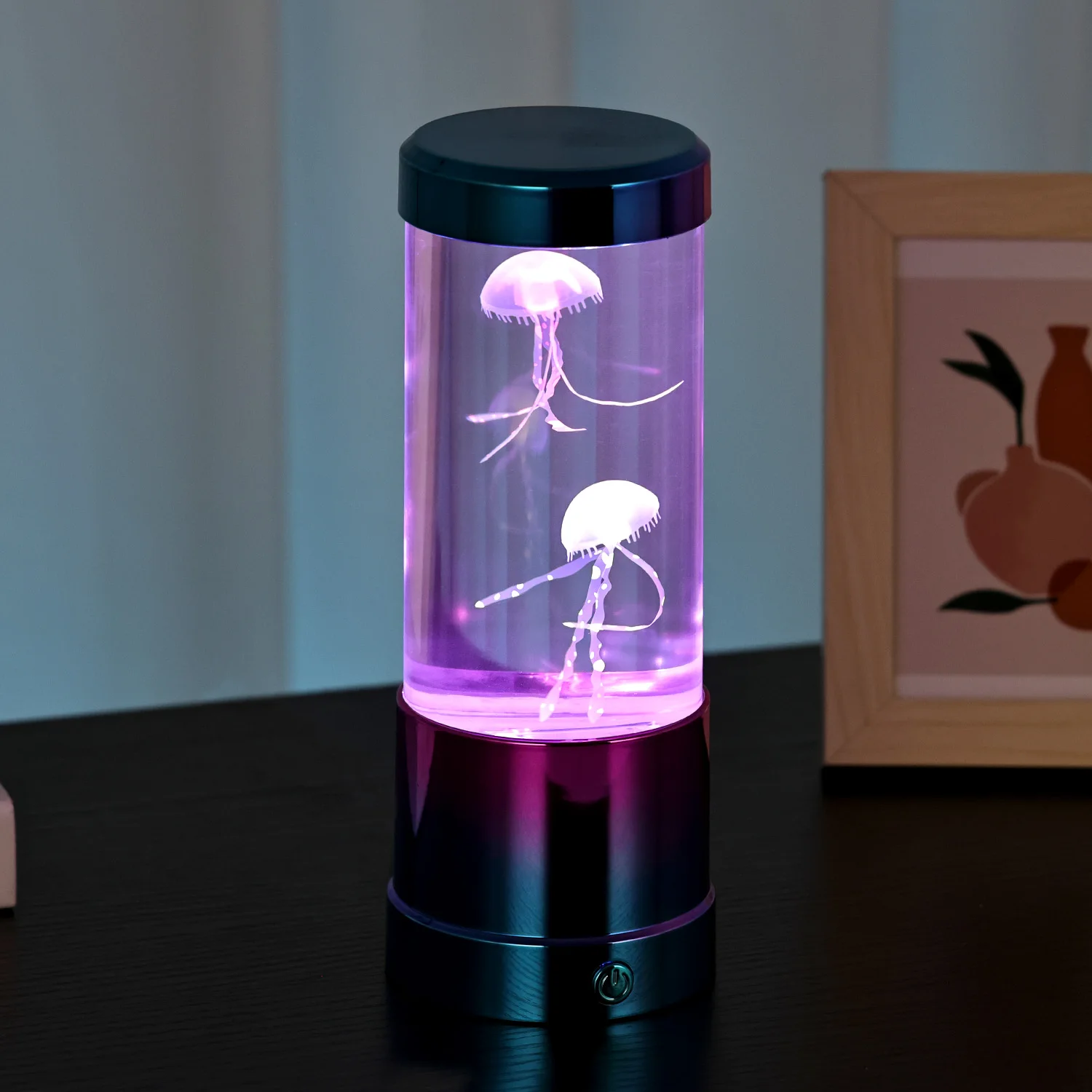 Newly Small party Kids rotundity Colored glaze plastic base kid gift home party decor led jellyfish Light