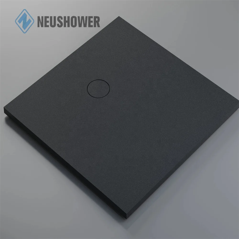 Lurxry bathroom Quartz stone Shower tray Solid Surface matt Shower pan Artifficila stone shower Base