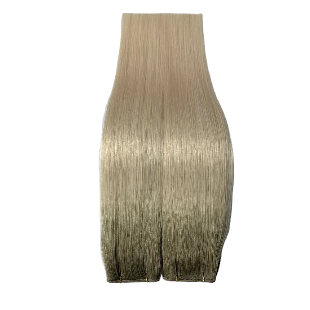 Wholesales Incredibly Flat And Light Hair Weft Exclusive Colors Genius Weft Extensions Human Hair