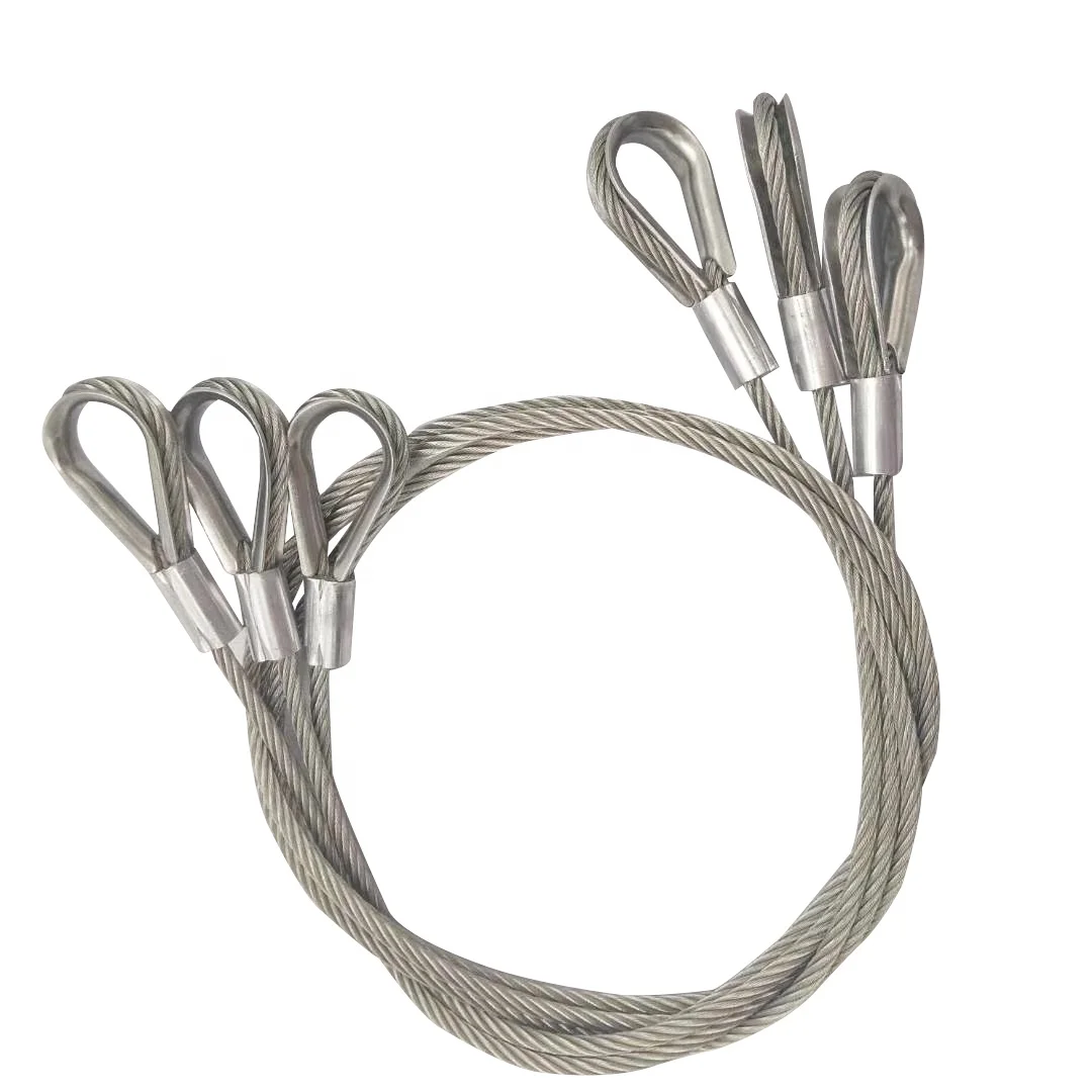 Grip Standards 8x19 Joint Elevator Sling Tag Pvc Steel Clamp 10 Toneladas U Groove Guid Bearing Thimble Assembly Wire Rope