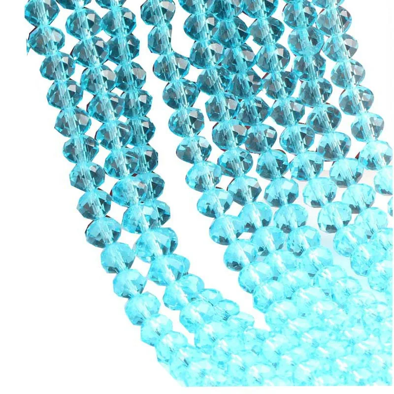 Jewelry accessories crystal loose bead color flat bead wheel bead ordinary color whole string wholesale