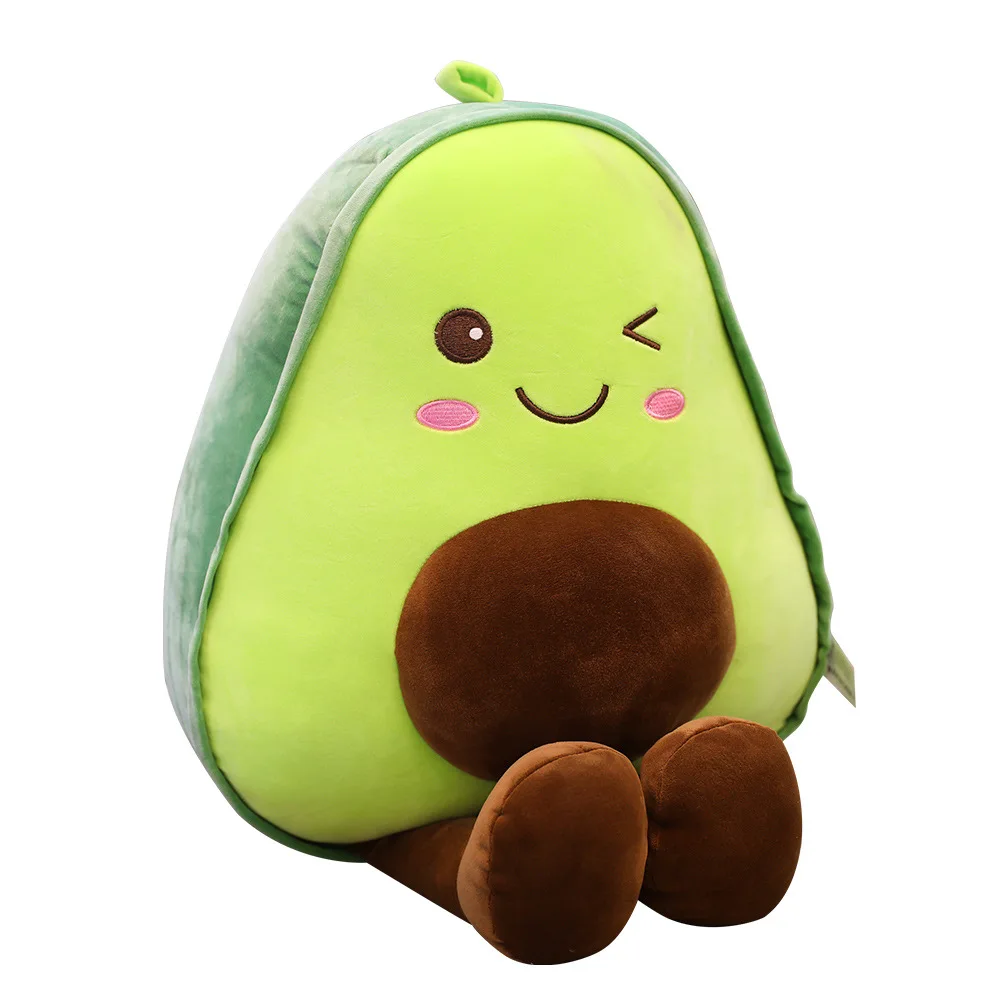 Wholesale Cute Avocado Stuffed Plush Toy Filled Doll Fruit Cushion Pillow Soft Plush Doll Toy Girl Birthday Gift For Child Baby