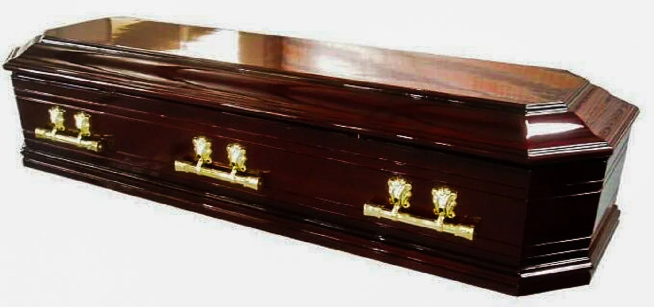 European style wooden casket