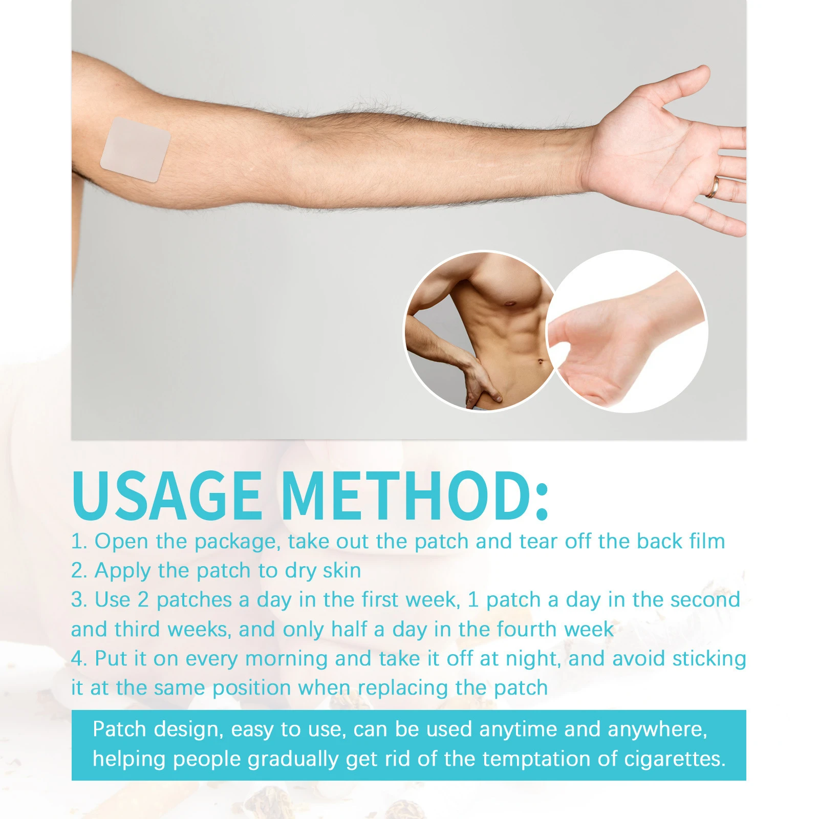 30 patches chinese herbal anti smoking cigarettes patch stop smoking products