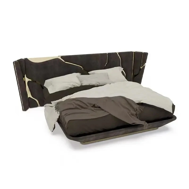 High end villa bed set high quality king size bedroom sets furniture royal luxury bedroom set