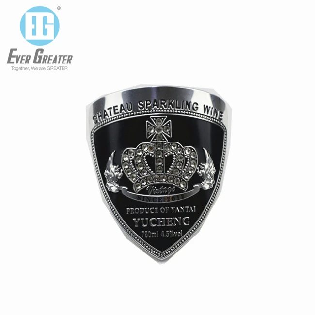 Custom waterproof labels for perfume bottles stamping and embossing design wine bottle stickers