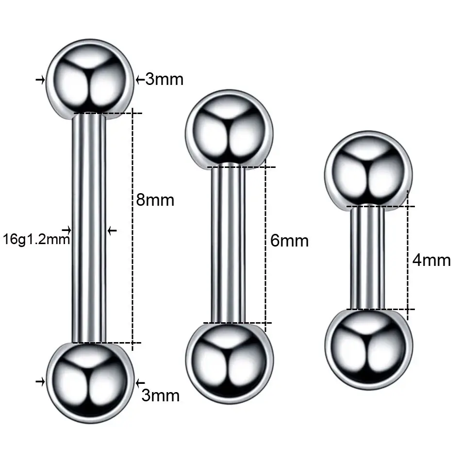 Wholesale Nose Stud Lip Stud Rose Gold Nose Ring Stud Stainless Steel Nose Bones Screws Body Piercing Jewelry