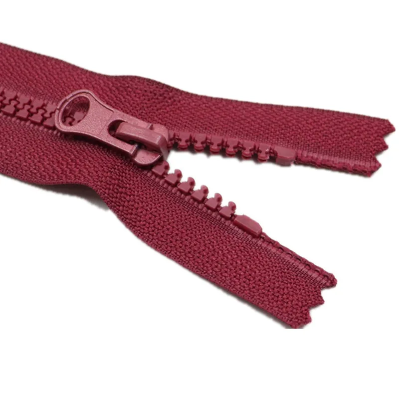 Environmental protection sustainable plastic closed ended teeth resin plastic vislon zipper