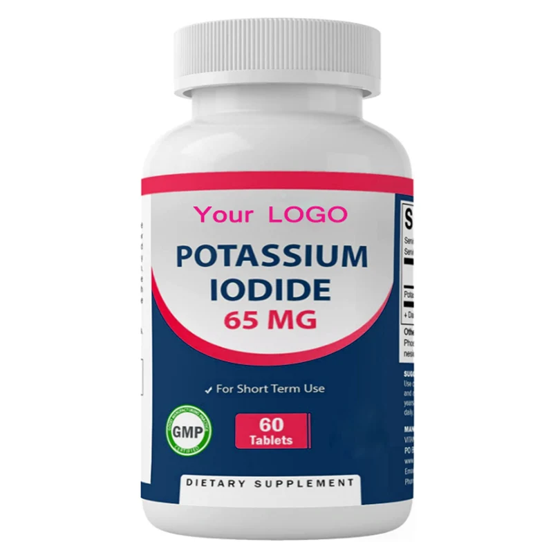 Private Label Potassium Iodide 65 mg Tablet iodine tablets for radiation iodine pills for nuclear fallout radiation protection