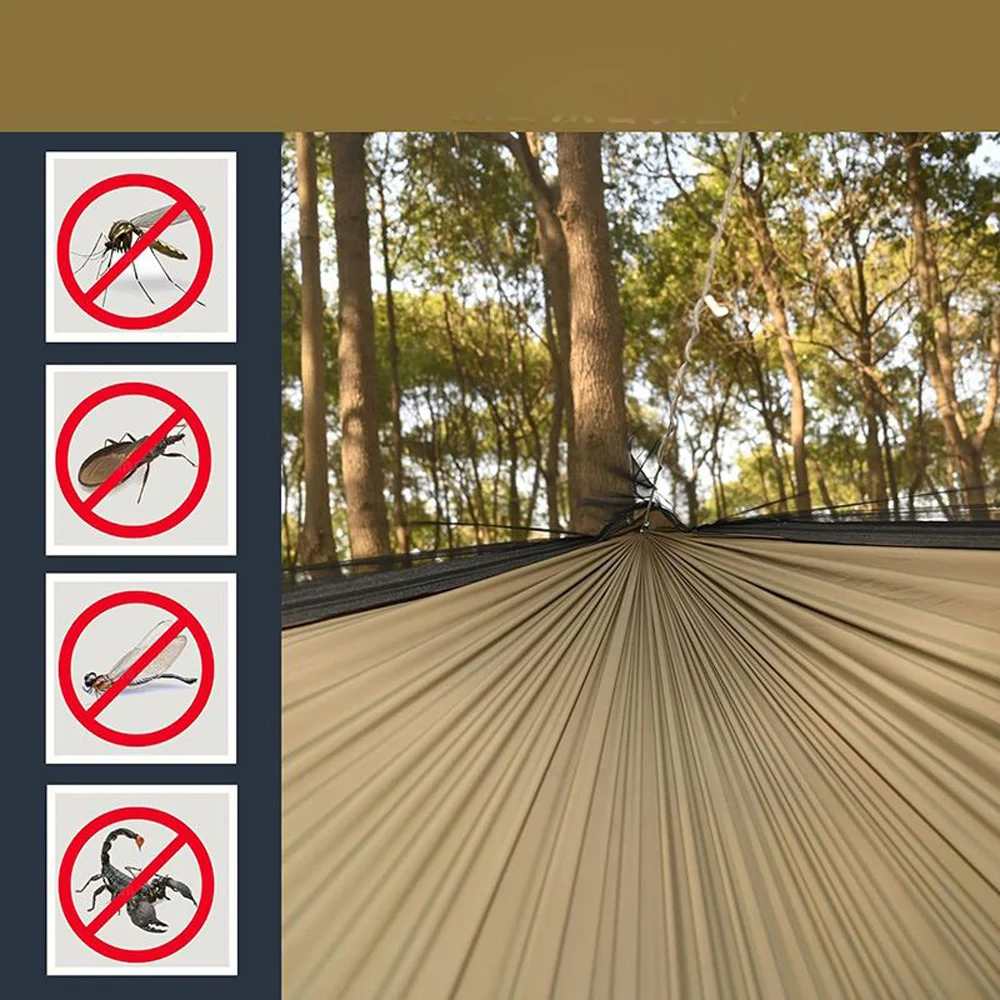 Wildrex Hammock 210T outdoor hiking Nylon Portable swing hanging Parachute Camping Nylon Tent Hammock bed