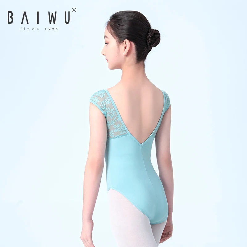 123241121 BAIWU High Quality Girls Lace Ballet Leotard Training Dancewear Performance Wear