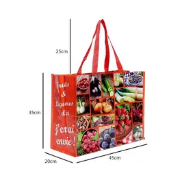 custom reusable shopping bag colorful logo printing glossy laminated pp woven tote promotion bags with handles