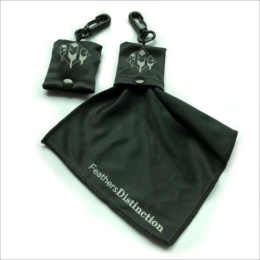 Customized OEM keychain microfiber glass cleaning cloth with pouch