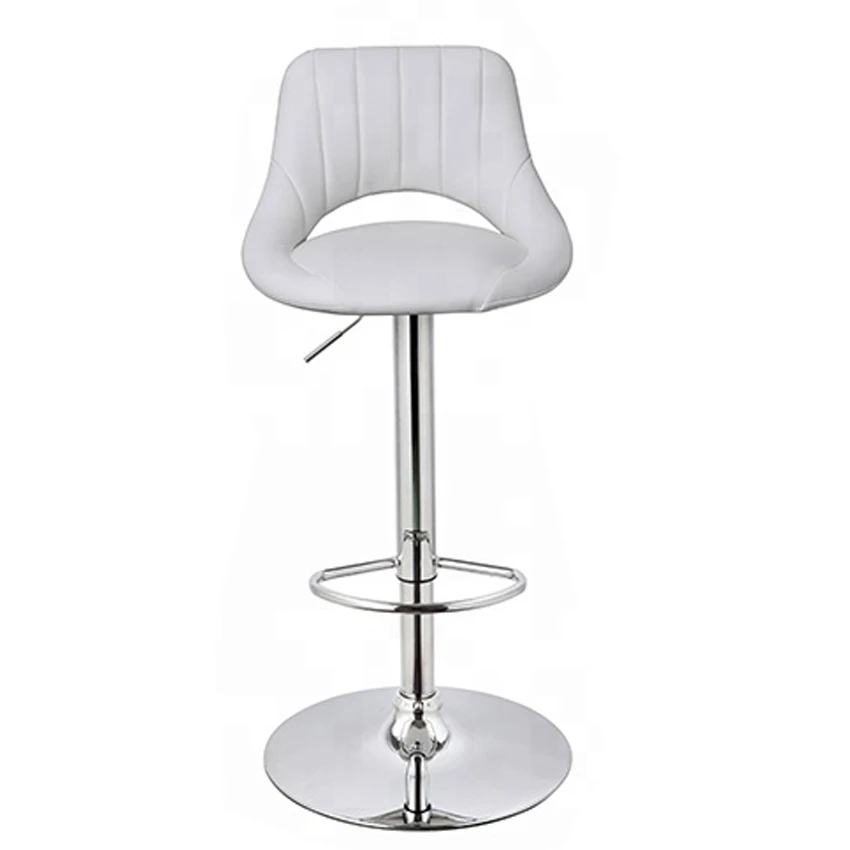 Bar Stool Synthetic Swivel Hydraulic Adjustable PU Leather Bar Furniture Aluminum Woven Rattan Bar Club Chair Modern