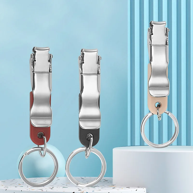 Eco-friendly Premium Stainless Steel Fingernail and Toenail Clipper Cutters Effortless Nail Clipper With Keychain