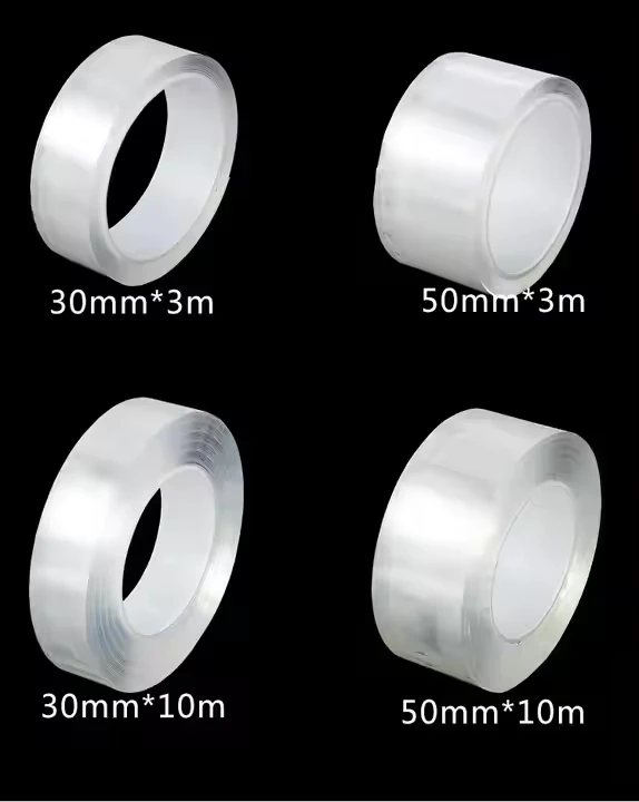 D/S High quality Heat Resistant Transparent strong adhesive Double sided Nano Tape