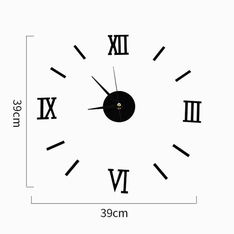 Gold Wholesale Nordic Big Large Home Decorative Sticker Modern Luxury 3D Acrylic DIY Wall Clock