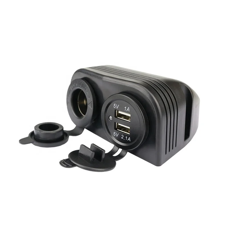 1A 12V 24V модифицированный автомобильный прикуриватель двойное зарядное устройство USB с двумя отверстиями крышка палатки Панель Крепление для грузовика лодки мотоцикла