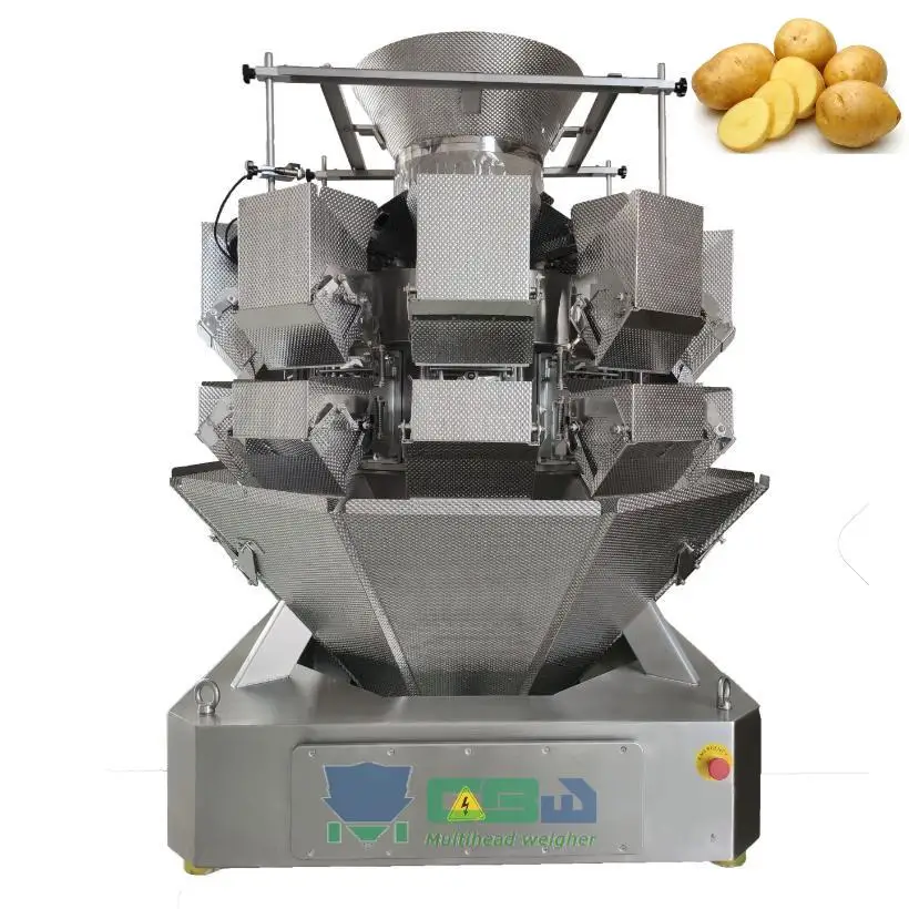 10 head salad multihead combination weigher potato onion tomatoe packing machine