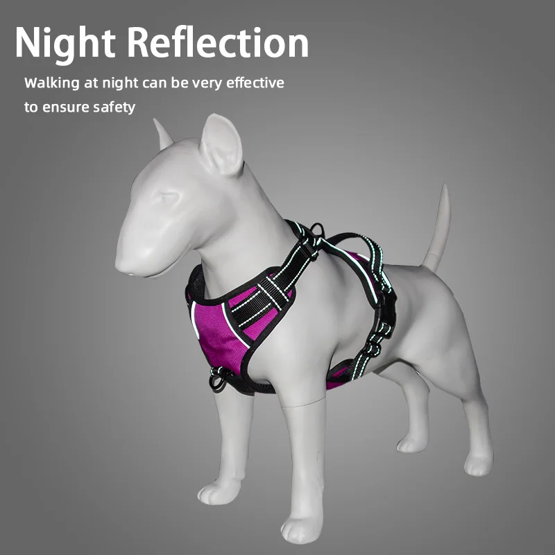 Top Selling No Pull Reflective Padded Breathable Mesh Nylon Working Custom Pet Dog Harness for Big Small Dog