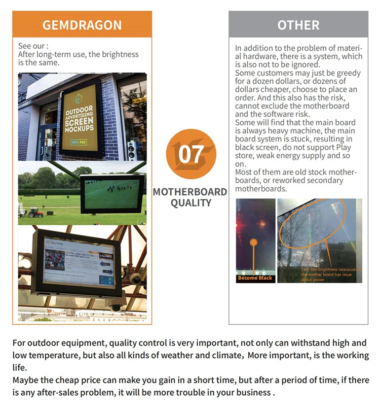 outdoor lcd display advertising screen