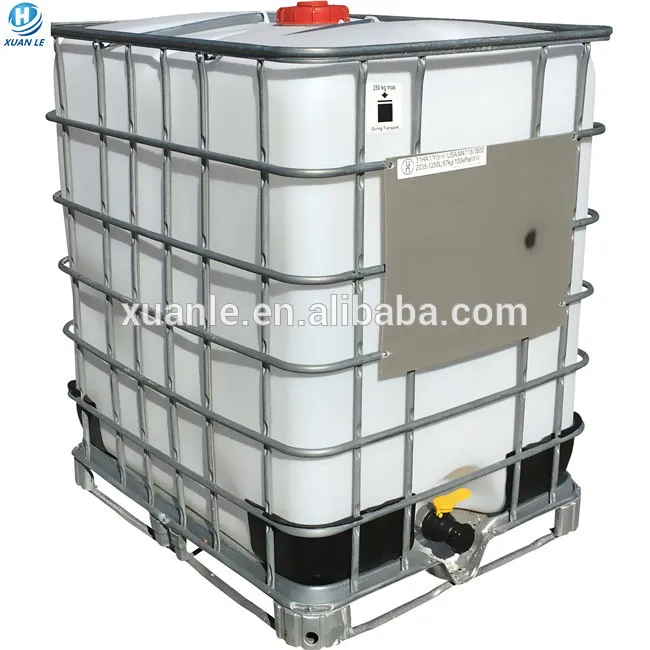Poly used plastic ibc tank container tote 1000l with steel cage