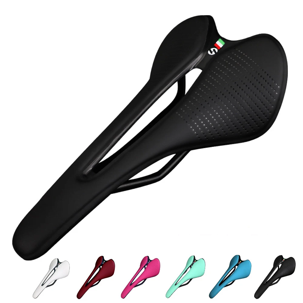 Toseek Plastic/Pvc Mountain Bike Seat Black/Green/White/Red Suspension EVA Comfort Saddle Leather Bicycle Road Bike Saddle  Mtb