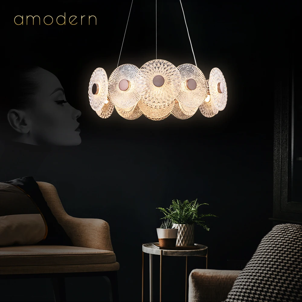 
Gold designer glass modern led and lamps crystal metal kitchen fixtures modern chandeliers & pendant lights 
