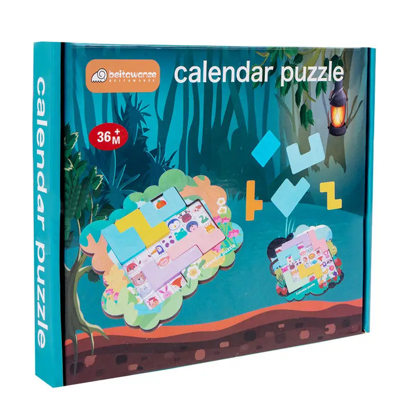 Early Educational Toys Wooden Russia Logic Jigsaw Puzzles Games For Children Custom