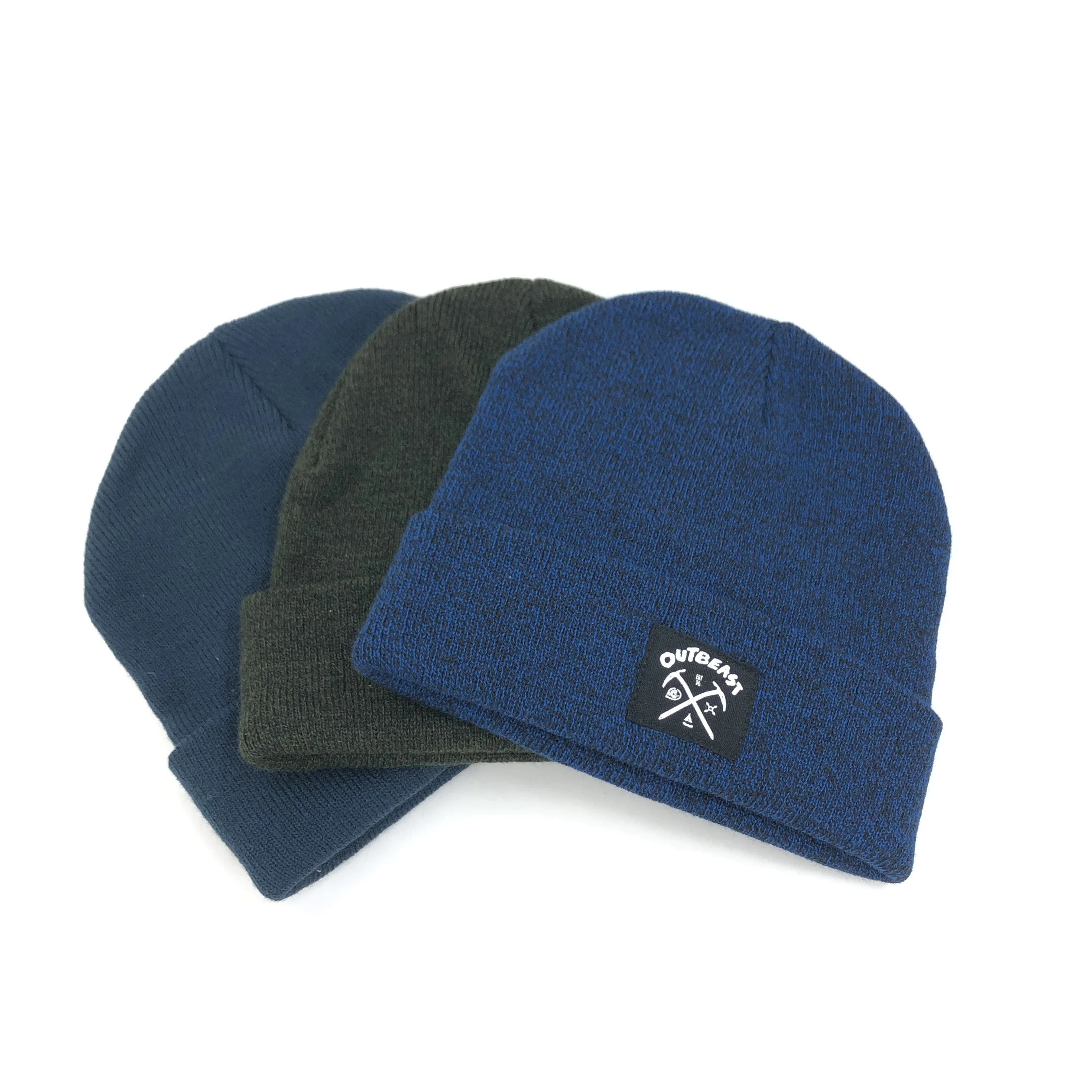 Knits Manufacturers Wholesale Acrylic Knitted winter Hats ,Flanged knitted melon-skin custom beanie hats for men