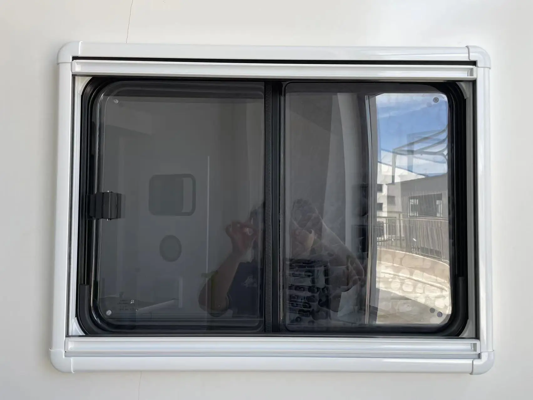 RV Window Tiny House Vertical Slider W/Screen & Interior Camper Window Clamp Ring Included, Teardrop Replacement Trailer Window