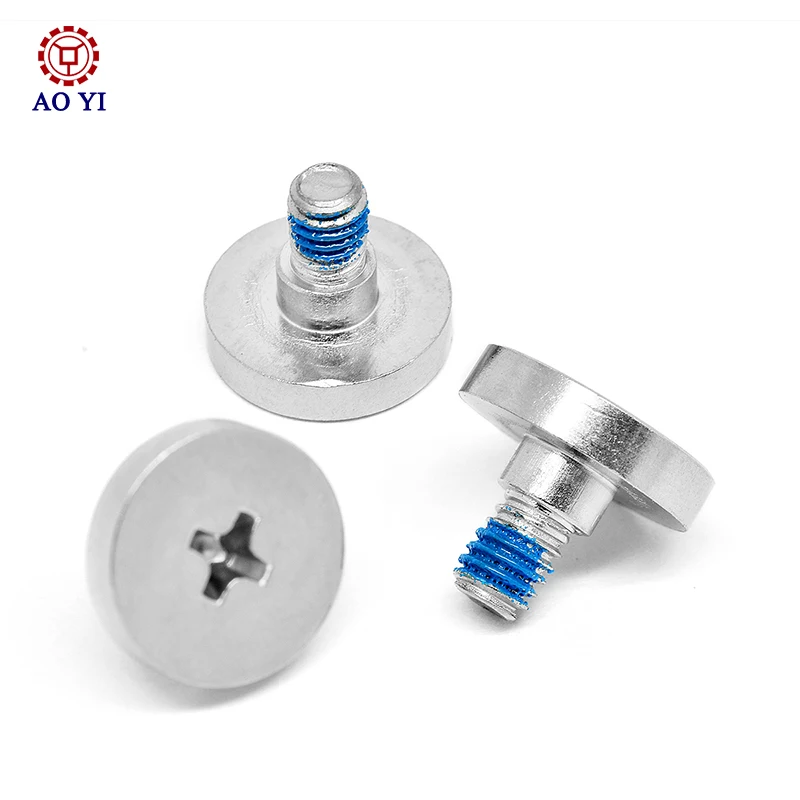 M4 с плоской головкой поперечно-Углубленный ступенчатый винт пассивирующим ярким винтом Nylok