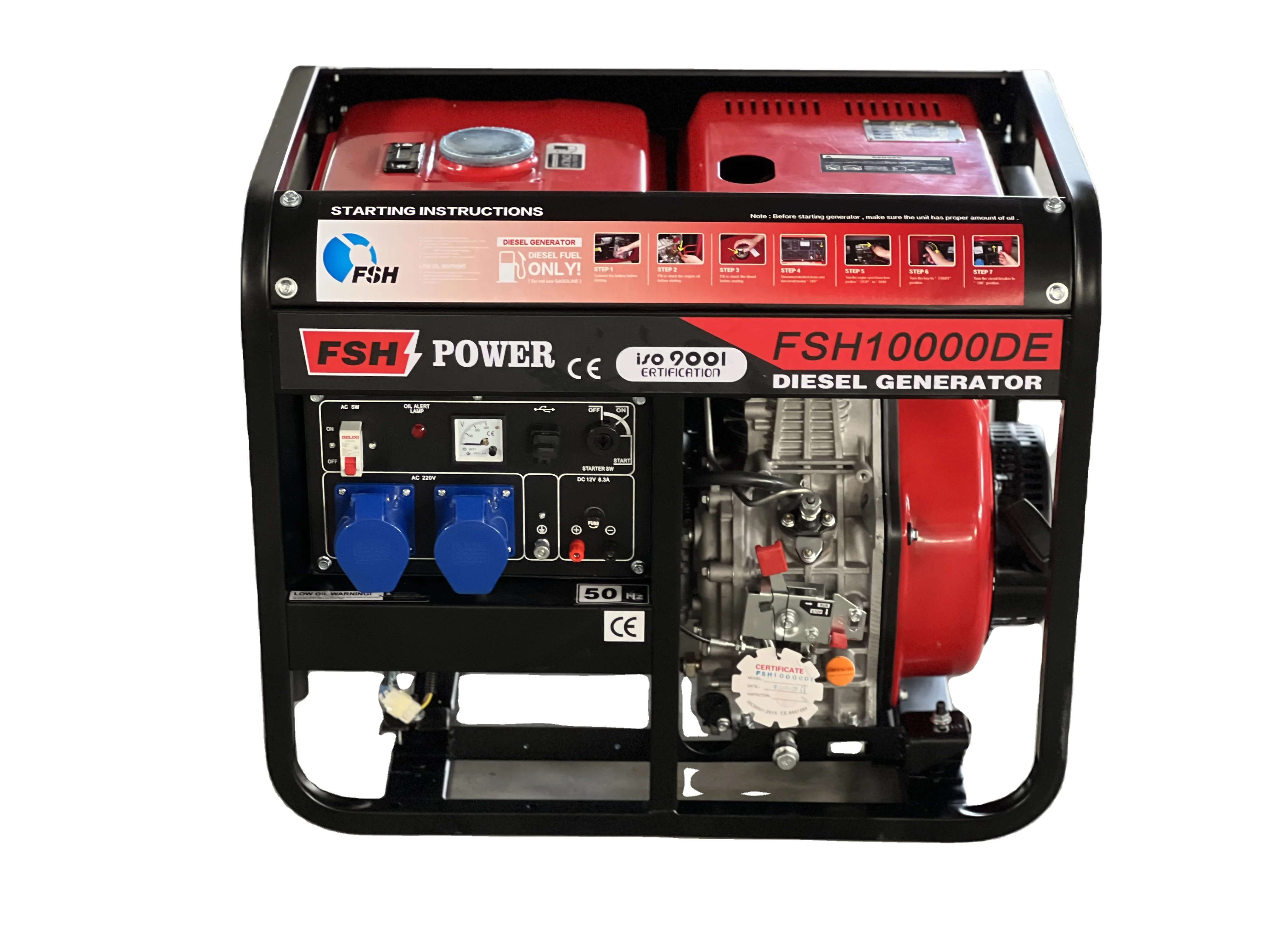 high quality AC Single Phase 2kw 3kw 5kw 1.6kva 2.4kva 4kva Open style gasoline generators with Mindong motor engine