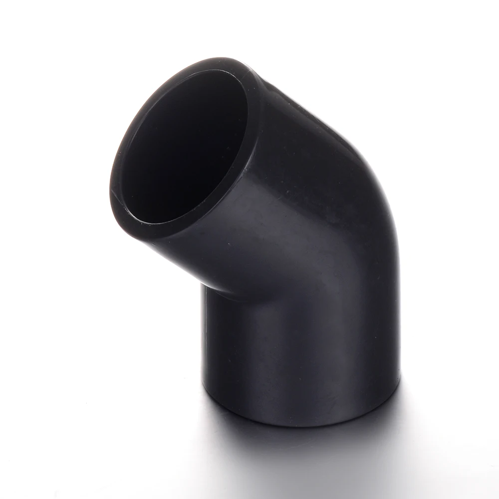 Virgin Material UPVC Plastic PVC Fittings 45 Degree Elbow ASTM SCH80 PVC Fittings All sizes Available Dark Grey