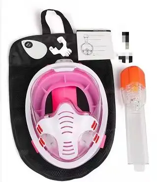 2022 Newest Anti-fog Adult Kid Easy Snorkeling Personality Snorkeling Equipment Diving Mask set Silicone Full Face Snorkel Mask