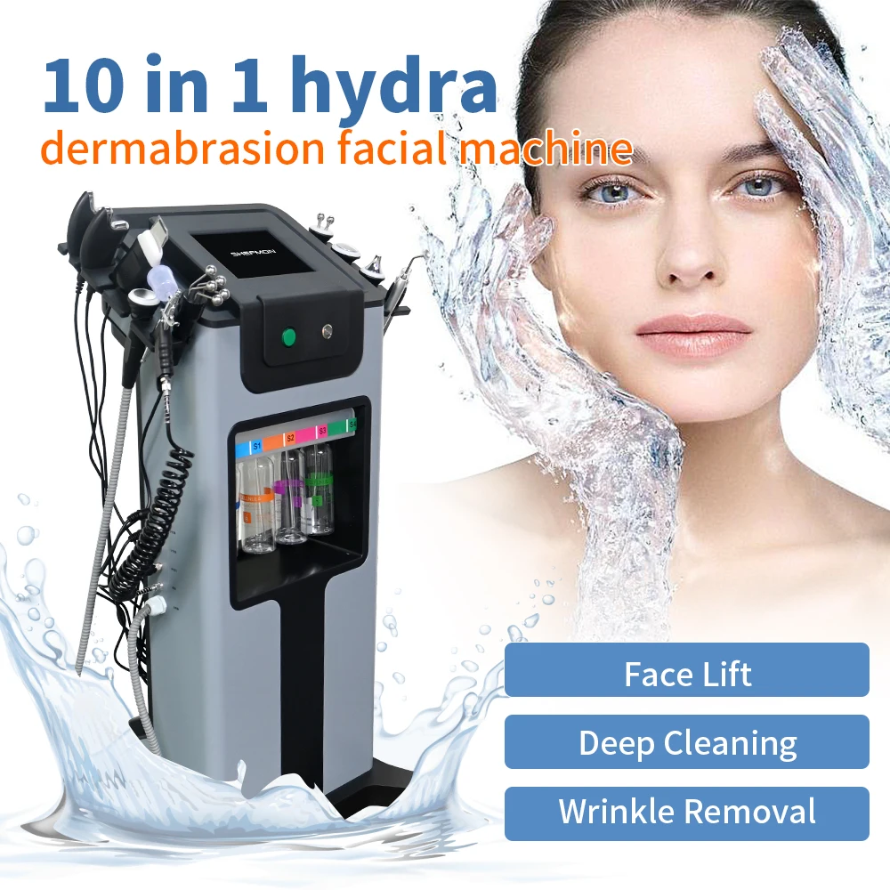 facial 10 in 1 portable hydra professional facial treatment deep cleaning machine beauty Salon Equipment