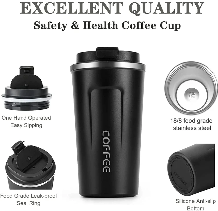 Custom Portable 17oz Double Wall Vacuum Stainless Steel Thermo winter Coffee Cup digital Thermo Mug With Led Temperature Display