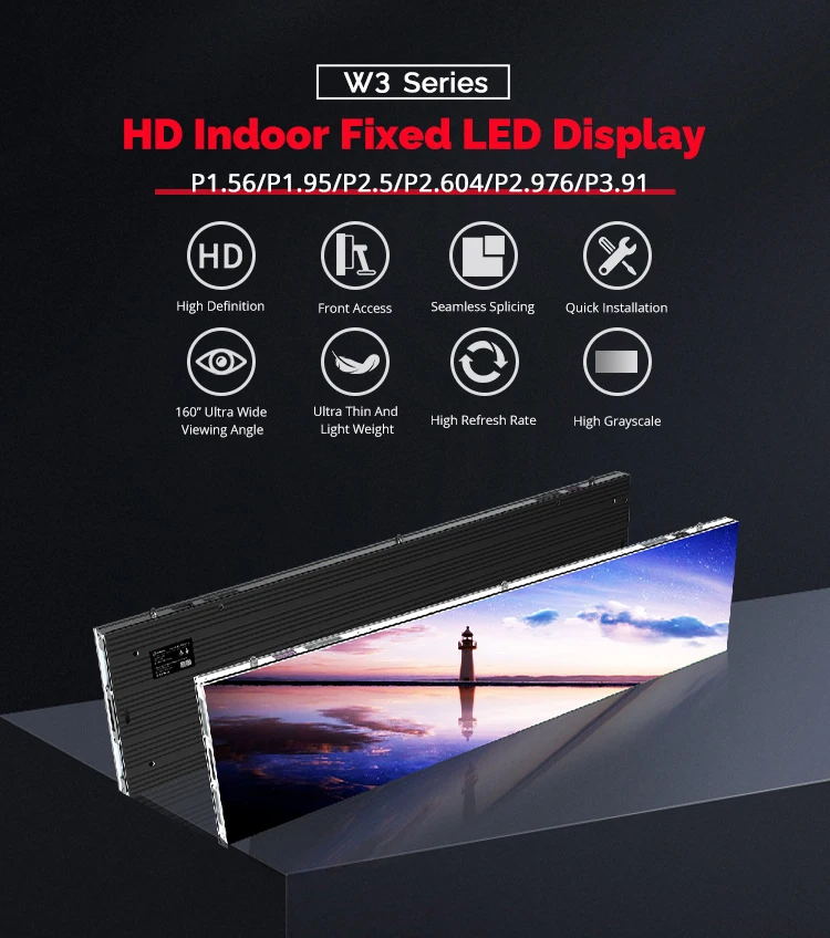 Pixel Pitch 1.9mm 2mm 2.5mm 2.6mm HD 4K Indoor LED Video Wall Portable High Resolution LED Panel Display Screen For TV Studio