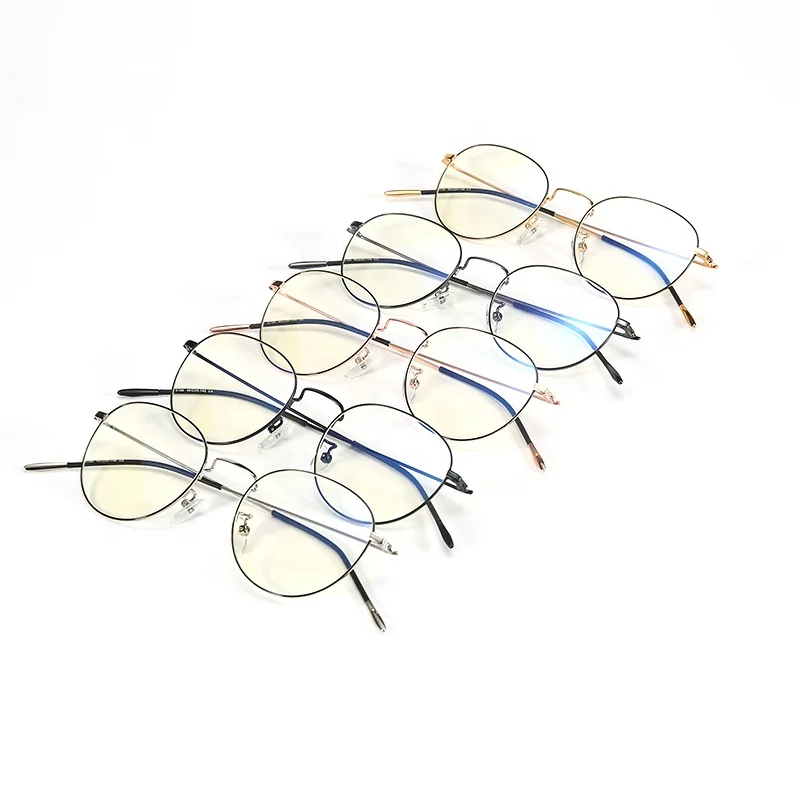 Computer glasses supplier round metal frame anti blue ray blue light blocking glasses
