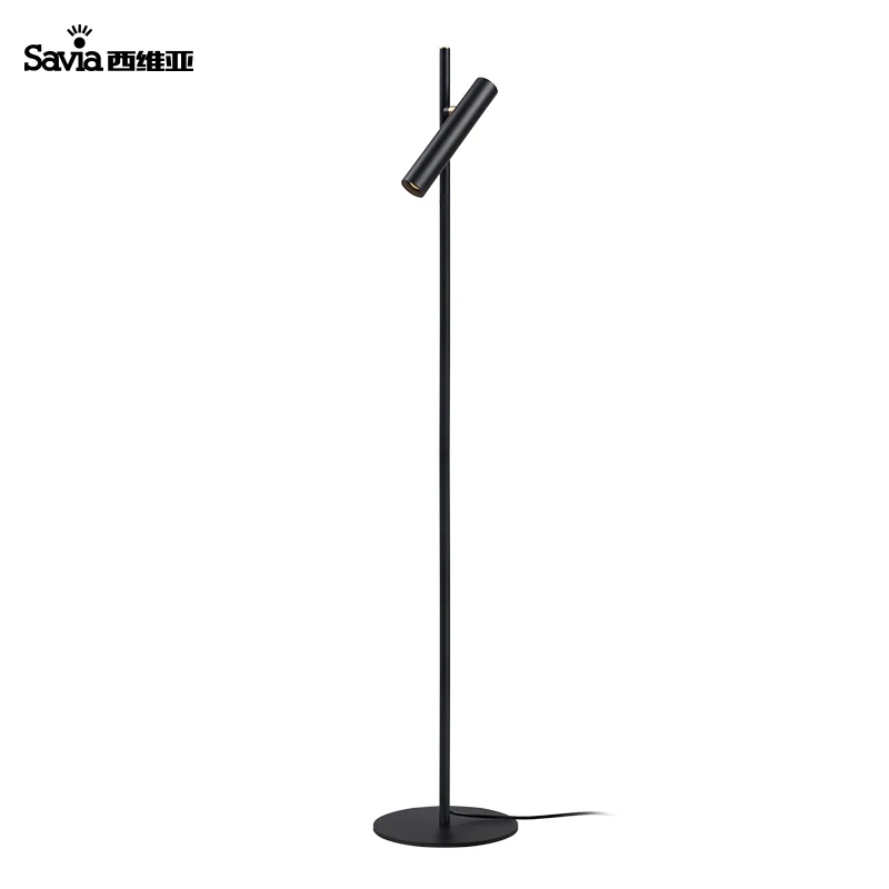 Savia Aluminum Iron LED Floor Lamp Standing Light Reading Modern Adjustable Dimmable For Hotel Bedroom living room