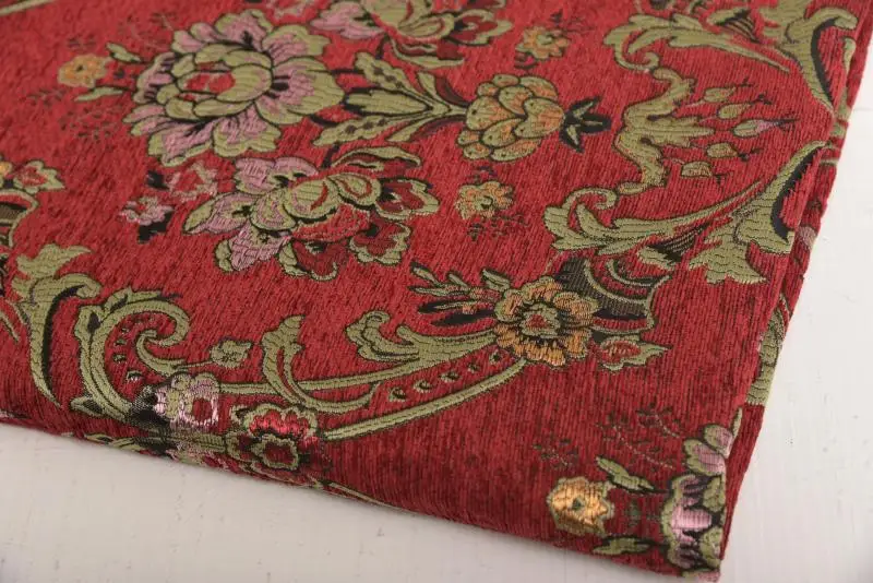 High-grade thickened European sand release chenille jacquard fabric curtain fabric cushion tablecloth