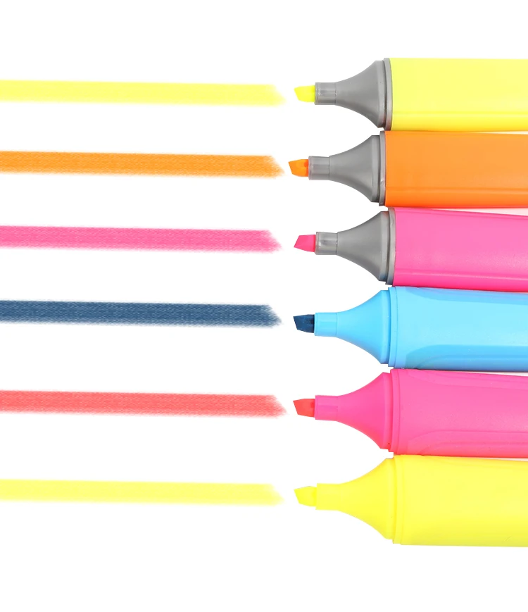 Office School Stationery Products 3pcs/set macaron color highlight marker pen customized oblique tip marker set
