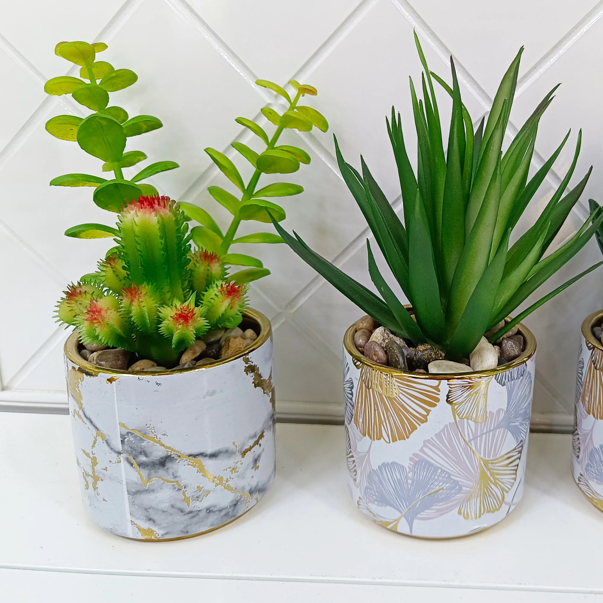 Creative Artificial Succulent Potted Office Desktop Decoration Gifts Artificial Plants in Pots Decoration Home Decor