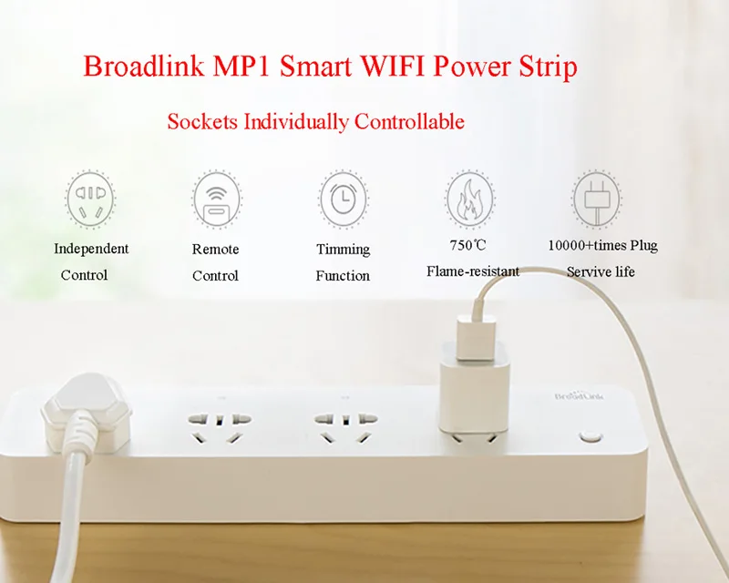  Оригинальный Сетевой фильтр Broadlink MP1 с 4 розетками Wi-Fi беспроводной пульт дистанционного управления разъем питания США/Великобритании для мобильного