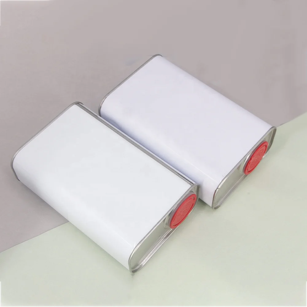 Wholesale 1L Rectangular Metal Tin Container Empty Engine Oil Tin Can With Plastic Cover
