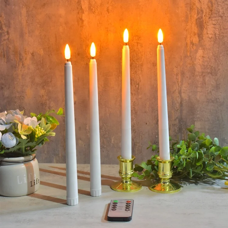 wholesale battery operated 3D bullet wick electric decorative led taper candle