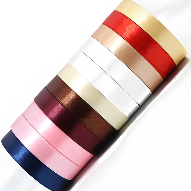 Wholesale 2.5cm Colorful Flower Packaging Ribbon Handmade Grosgrain 100% Polyester Clothing Grosgrain