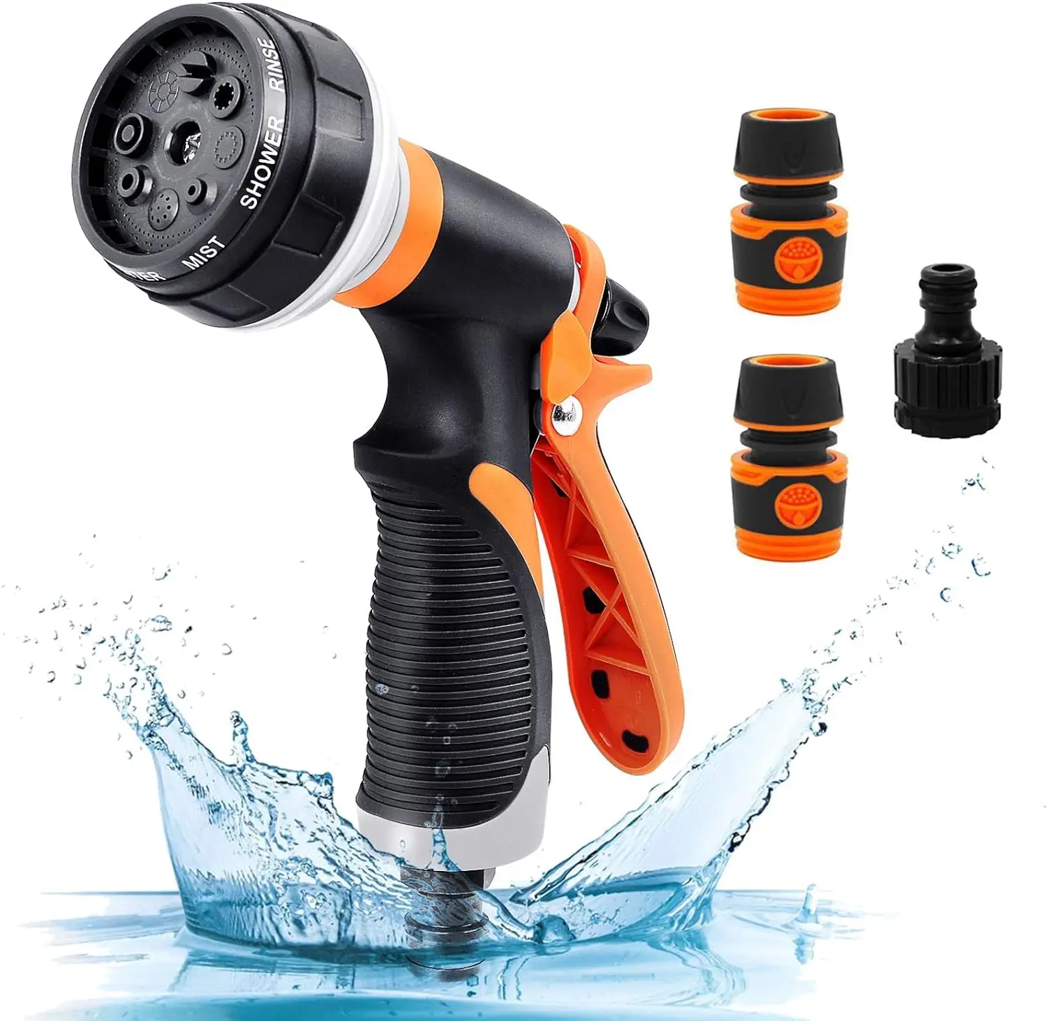 2024 Hot High Pressure Garden Water Gun Garden Hose Nozzles Sprayer For Garden Watering Pet Washing